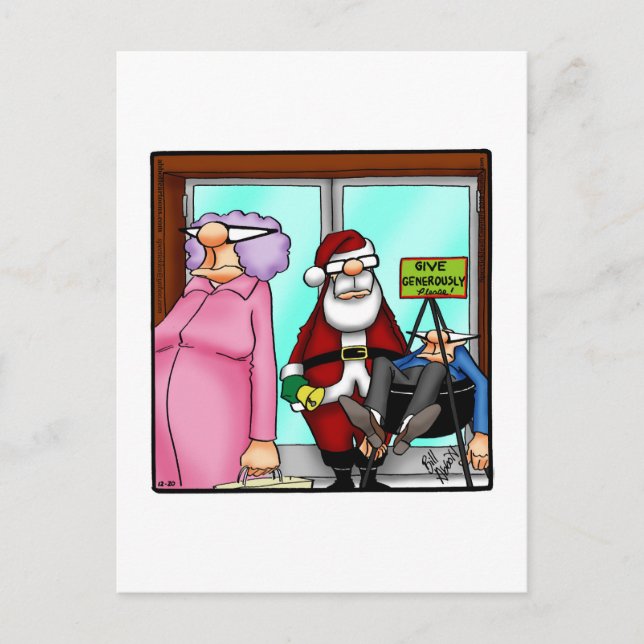 Cartão Postal De Festividades Engraçado Natal Humor Cartões-postais (Frente)