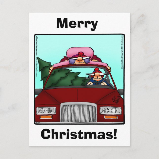 Cartão Postal De Festividades Engraçado Natal Humor Cartões-postais (Frente)