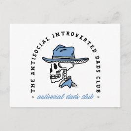 Cartão Postal De Festividades Engraçado pai introvertido de cowboy pai antissoci