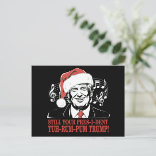 Cartão Postal De Festividades Engraçado Presidente Trump Pajamas Ugly Xmas
