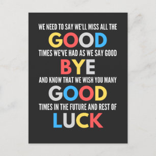Cartão Postal De Festividades Engraçado Sair De Adeus