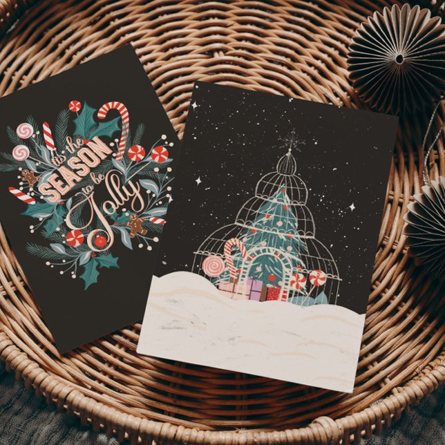 Cartão Postal De Festividades Então, a estação para ser alegre (Criador carregado)