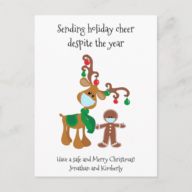 Cartão Postal De Festividades Envio de feriado Apesar do ano de 2021 (Frente)