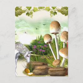Cartão Postal De Festividades Ephemera do Diário da Floresta Fantasia