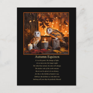 Cartão Postal De Festividades Equinócio de Outono Mabon Pagan Wicca
