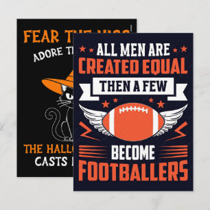 Cartão Postal De Festividades Equipamento de Futebol Americano Definitivo para F