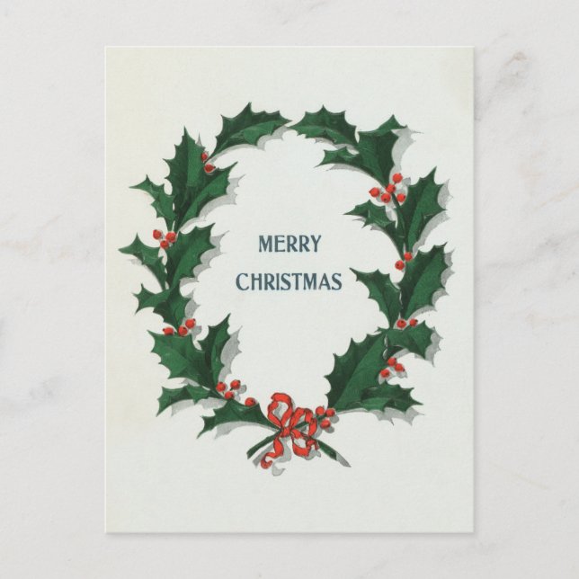 Cartão Postal De Festividades Erva de Natal (Frente)