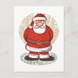 Cartão Postal De Festividades esboço de papais noeis