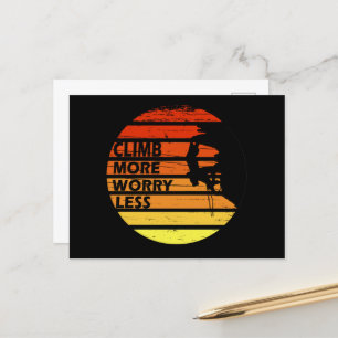 Cartão Postal De Festividades Escalada de rochas motivacionais dizendo