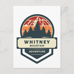 Cartão Postal De Festividades Escalada e caminhada no pico da montanha Whitney