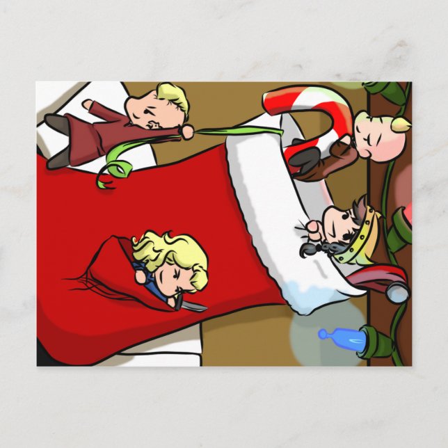 Cartão Postal De Festividades Escaping tinies postcard (Frente)