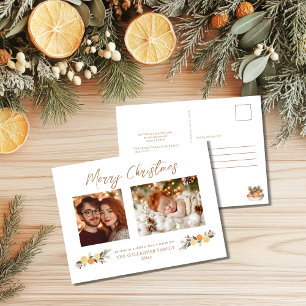 Cartão Postal De Festividades Escritura de Natal do Citrus Hygge
