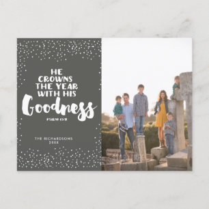 Cartão Postal De Festividades Escritura Religiosa Moderna Foto do Ano em Revisão