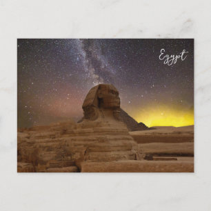 Cartão Postal De Festividades Esfinge Excelente De Giza