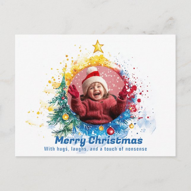 Cartão Postal De Festividades Espetacular Floco de Neve Snap-tastic (Frente)