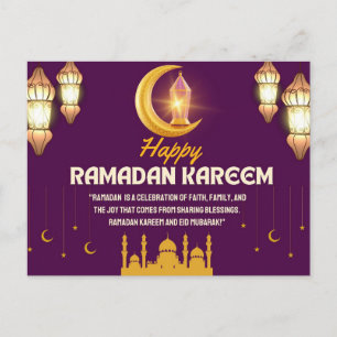 Cartão Postal De Festividades Esplendor espiritual: Iluminar Ramadan Kareem