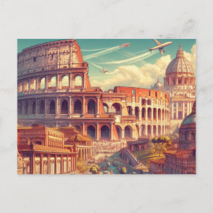 Cartão Postal De Festividades Esplendor Romano: O Magnífico Coliseu