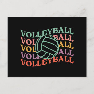 Cartão Postal De Festividades Esporte Retro de Voleibol