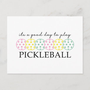Cartão Postal De Festividades Esportes De Jogador De Pickleball Mãe