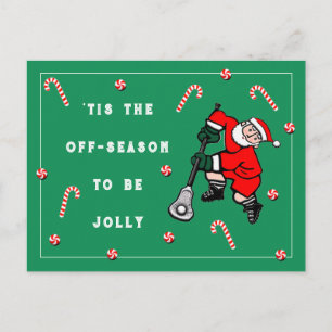 Cartão Postal De Festividades Esportes de Lacrosse Natal