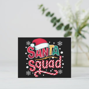 Cartão Postal De Festividades Esquadrão do Papai Noel Time do Natal da Família C