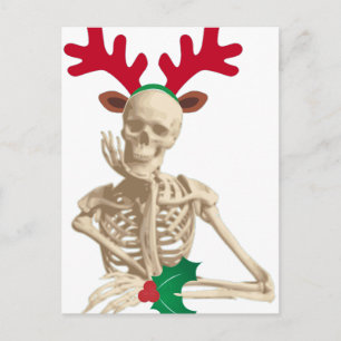Cartão Postal De Festividades esqueleto pesadelo natal