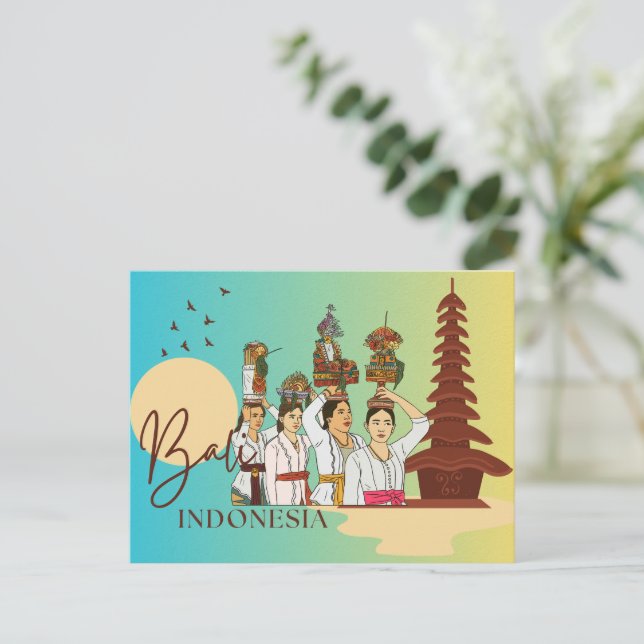 Cartão Postal De Festividades Essência Graciosa: Cartão-postal da Mulher Balines (Em pé/Frente)