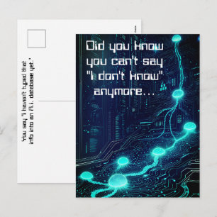 Cartão Postal De Festividades Essenciais de IA Poder dos Bancos de Dados Intelig