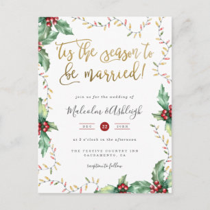 Cartão Postal De Festividades "Esta É A Época Para Casar De Natal