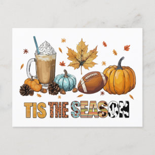 Cartão Postal De Festividades Esta é a temporada Herbstzeit mit Football und Kaf