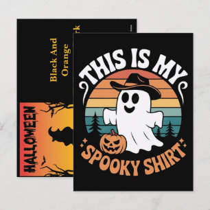 Cartão Postal De Festividades Esta É Minha Camisa Assustadora de Halloween 2026