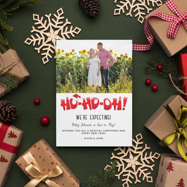 Cartão Postal De Festividades Estamos esperando o Natal de um novo bebê (Criador carregado)