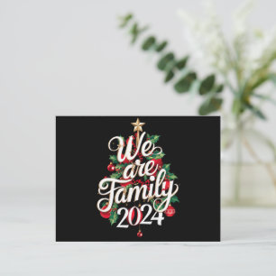 Cartão Postal De Festividades Estamos no Natal da Família 2024 Matando Pajama