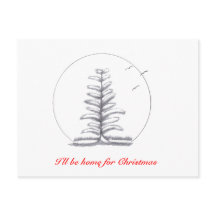 Estarei em casa no Natal...Cartão postal