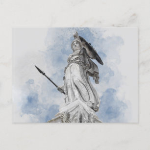 Cartão Postal De Festividades Estátua grega clássica Athena