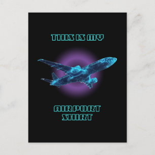 Cartão Postal De Festividades Este é o meu Viagem da Família de Camisas do Aerop