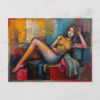 Cartão Postal De Festividades “Este está funcionando” – Retrato de Jasmine