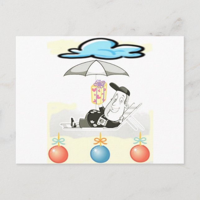 CARTÃO POSTAL DE FESTIVIDADES ESTE SENHOR ESTÁ ENVIANDO ***DESEJOS DE NATAL*** (Frente)