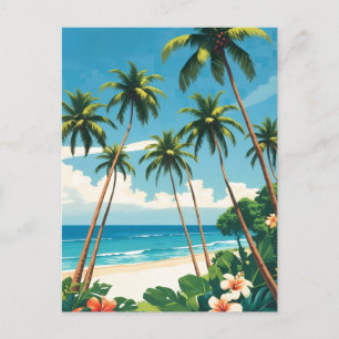 Cartão Postal De Festividades Estilo Vintage Havaiano Viagem Aloha Do Havaí