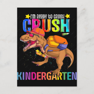 Cartão Postal De Festividades Estou Pronto para Detonar a Escola de Dinossauros 