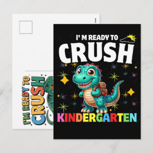 Cartão Postal De Festividades Estou Pronto para Detonar a Escola de Dinossauros