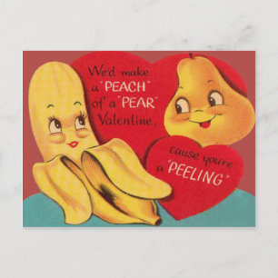 Cartão Postal De Festividades Estranho, Engraçado, Pear de Banana Apelindo Namo
