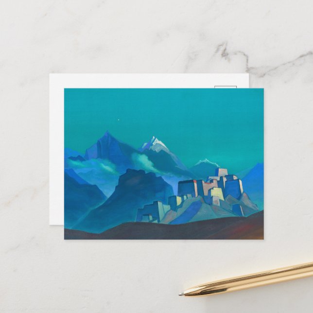 Cartão Postal De Festividades Estrela da Manhã de Nicholas Roerich (Frente/Verso In Situ)