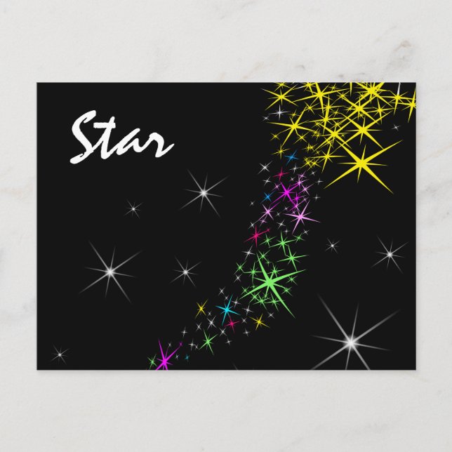 Cartão Postal De Festividades Estrela de Natal (Frente)