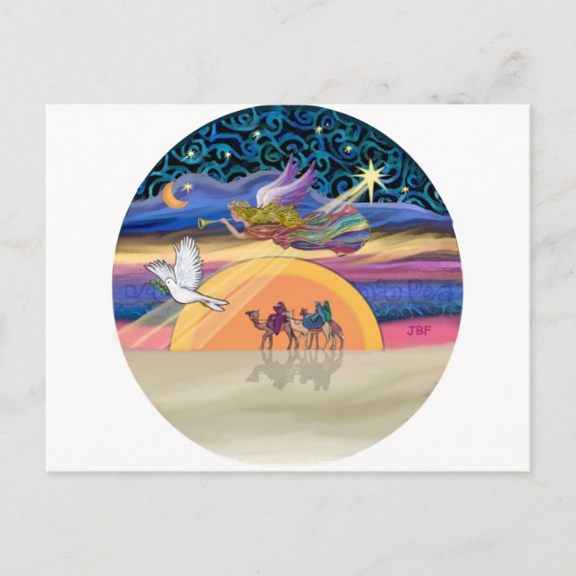 Cartão Postal De Festividades Estrela de Natal (Frente)