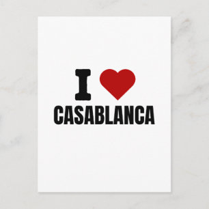 Cartão Postal De Festividades Eu amo Casablanca - Eu amo Casablanca Marrocos