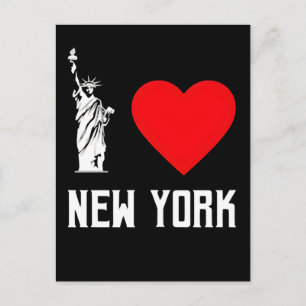 Cartão Postal De Festividades Eu Amo Design de Camiseta com Coração de Nova York