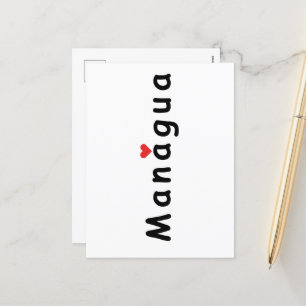 Cartão Postal De Festividades Eu amo Managua