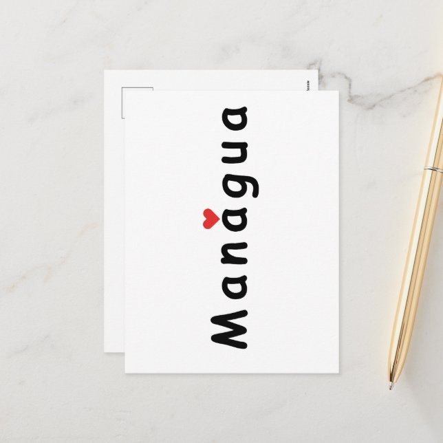 Cartão Postal De Festividades Eu amo Managua (Frente/Verso In Situ)