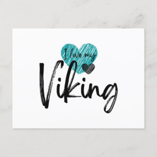 Cartão Postal De Festividades Eu amo meu Viking